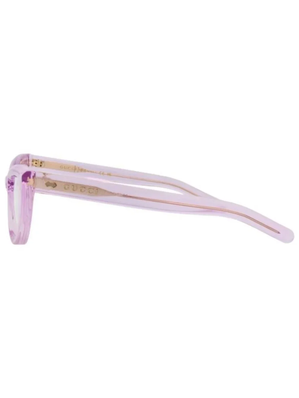 New Gucci Womens Cat Eye Violet Violet Transparent Fashion Designer Eyeglasses